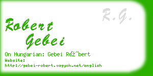 robert gebei business card